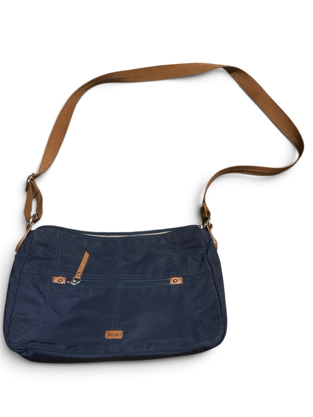 The Sak Esperato Navy Nylon Crossbody Bag Adjustable Strap